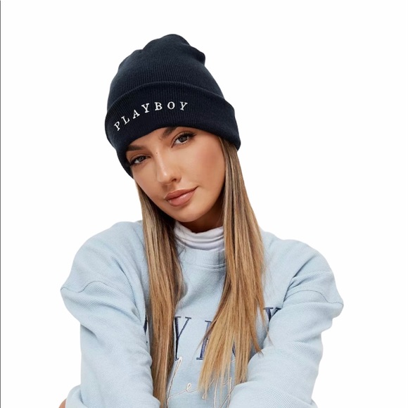 Playboy Navy Beanie Hat 
